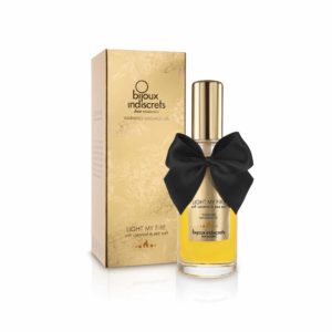 Bijoux Indiscrets® Let My Fire, huile de massage chauffante, caramel