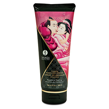 Shunga® Crème de massage arôme framboise